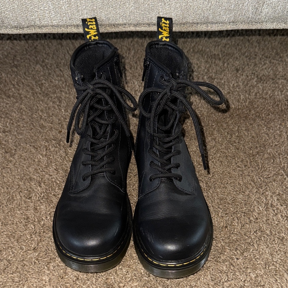 Dr. Martens Black Leather Combat Boots